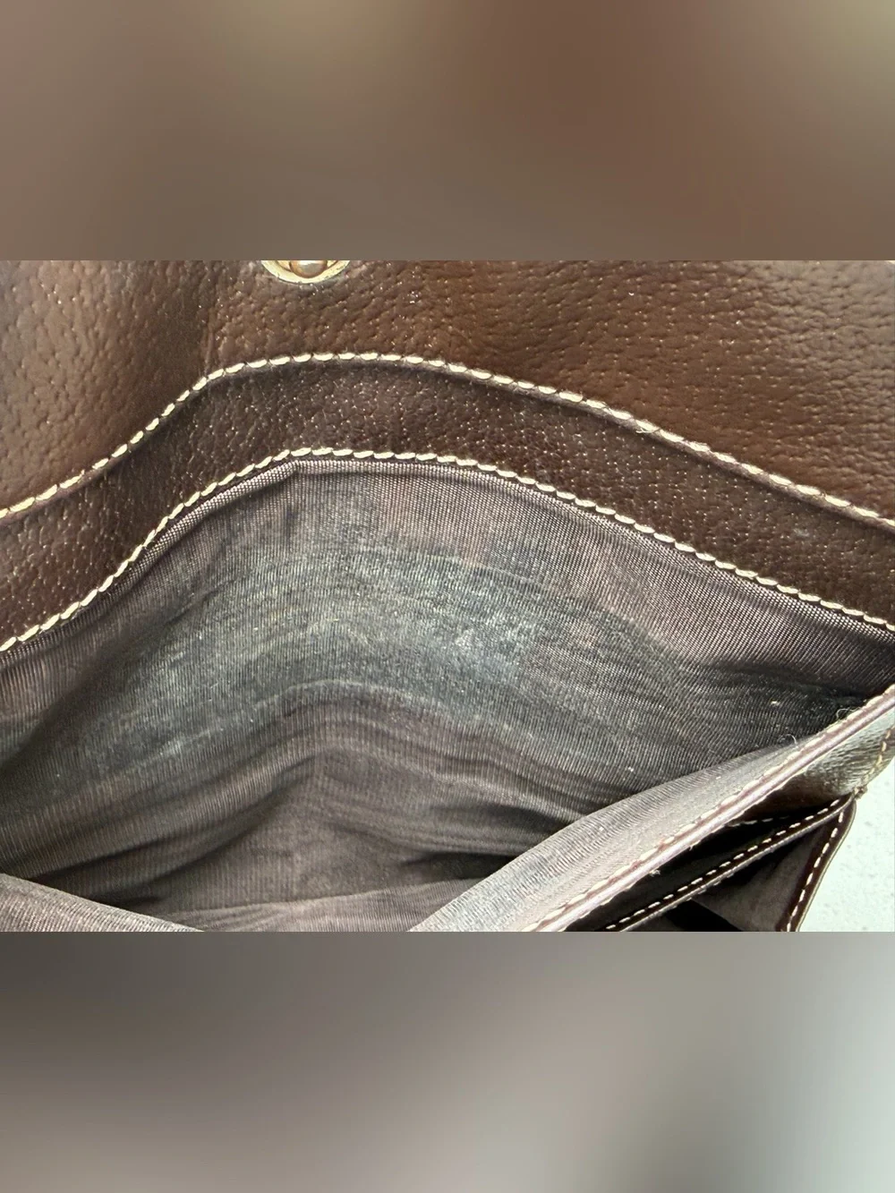 Gucci Beige and Brown GG Canvas Vintage Wallet.